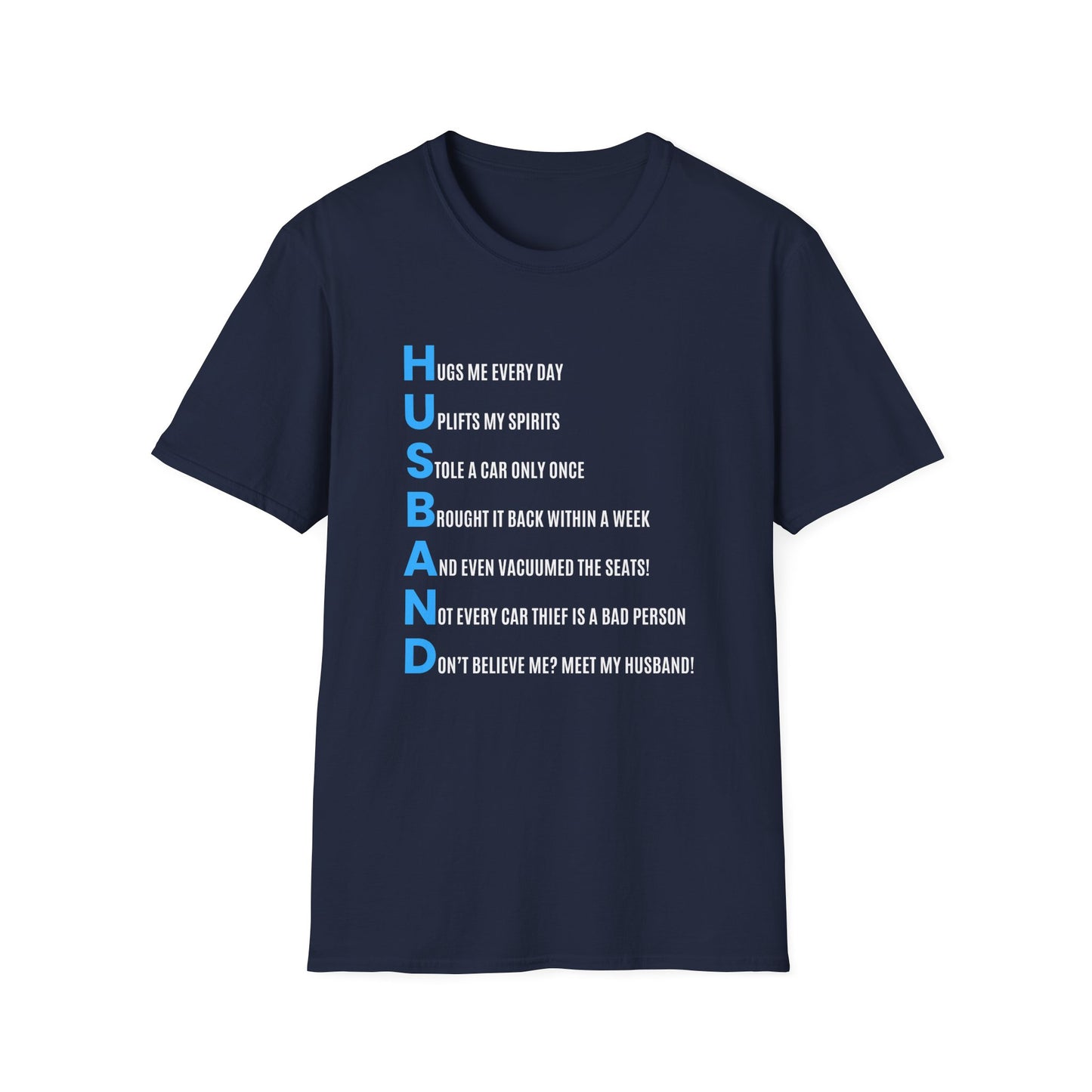 "Husband" Acrostic Poem Shirt