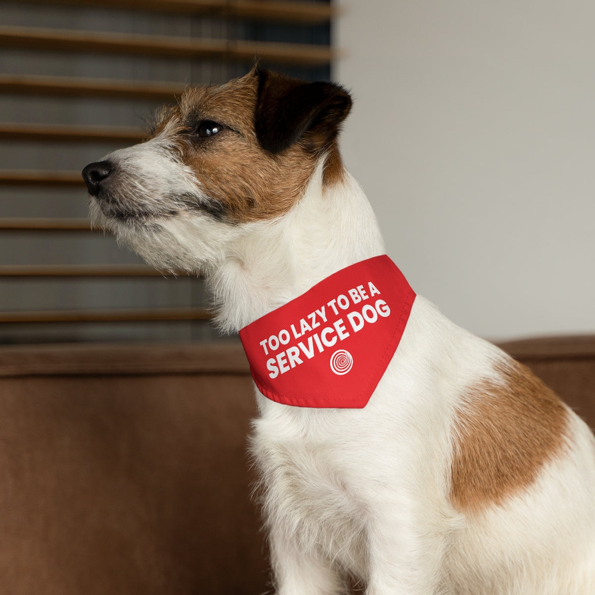 "Too Lazy To Be A Service Dog" Bandana